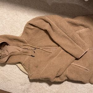 Cozy Tan Sherpa Hoodie